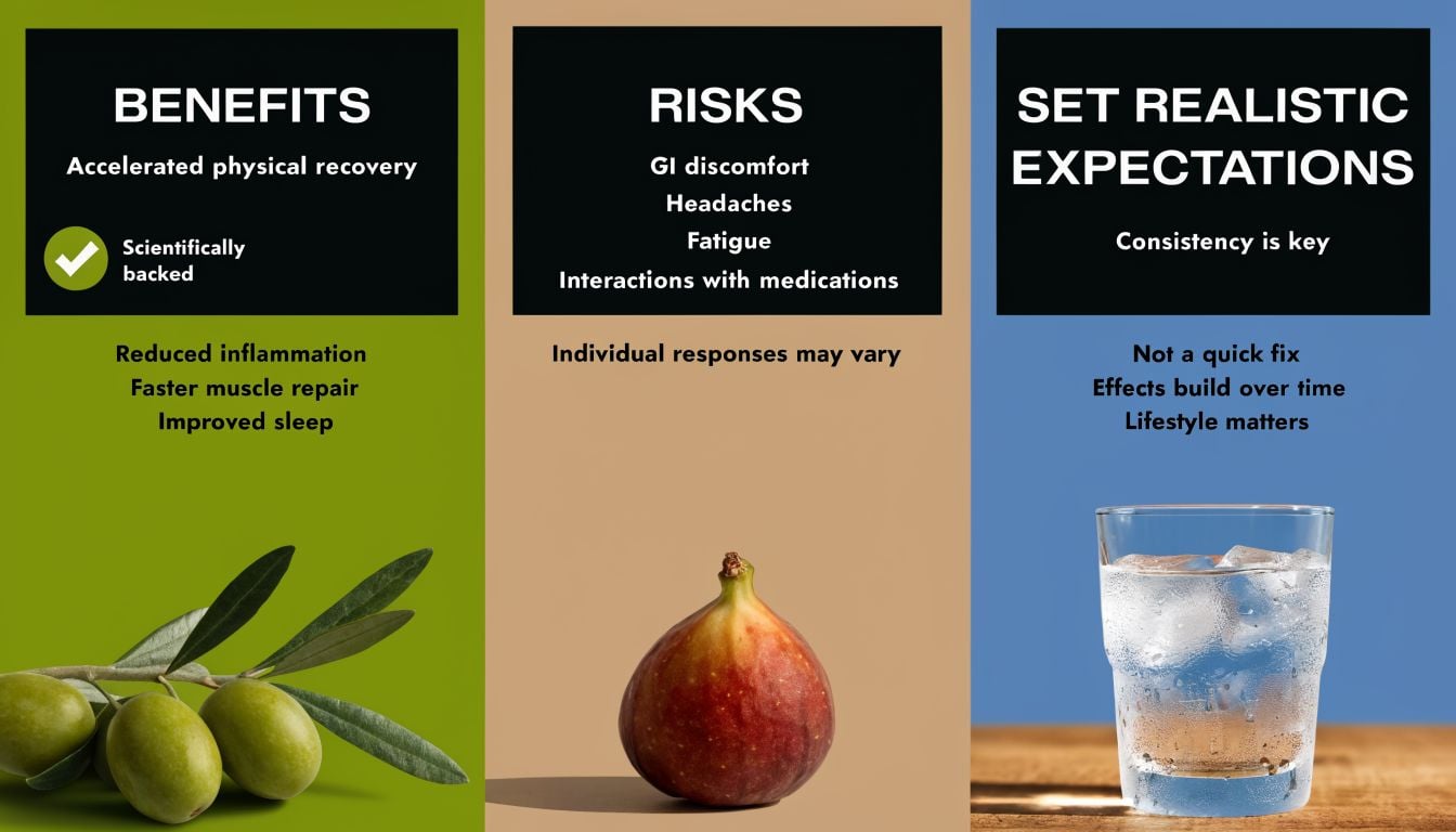 An infographic showing the benefits, risks, and realistic expectations of using laser therapy for inflammation management.