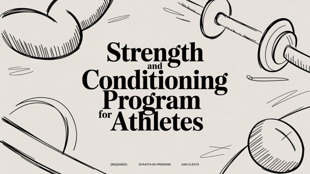Conditioning Program Examples Strength and Conditioning Program for Athletes